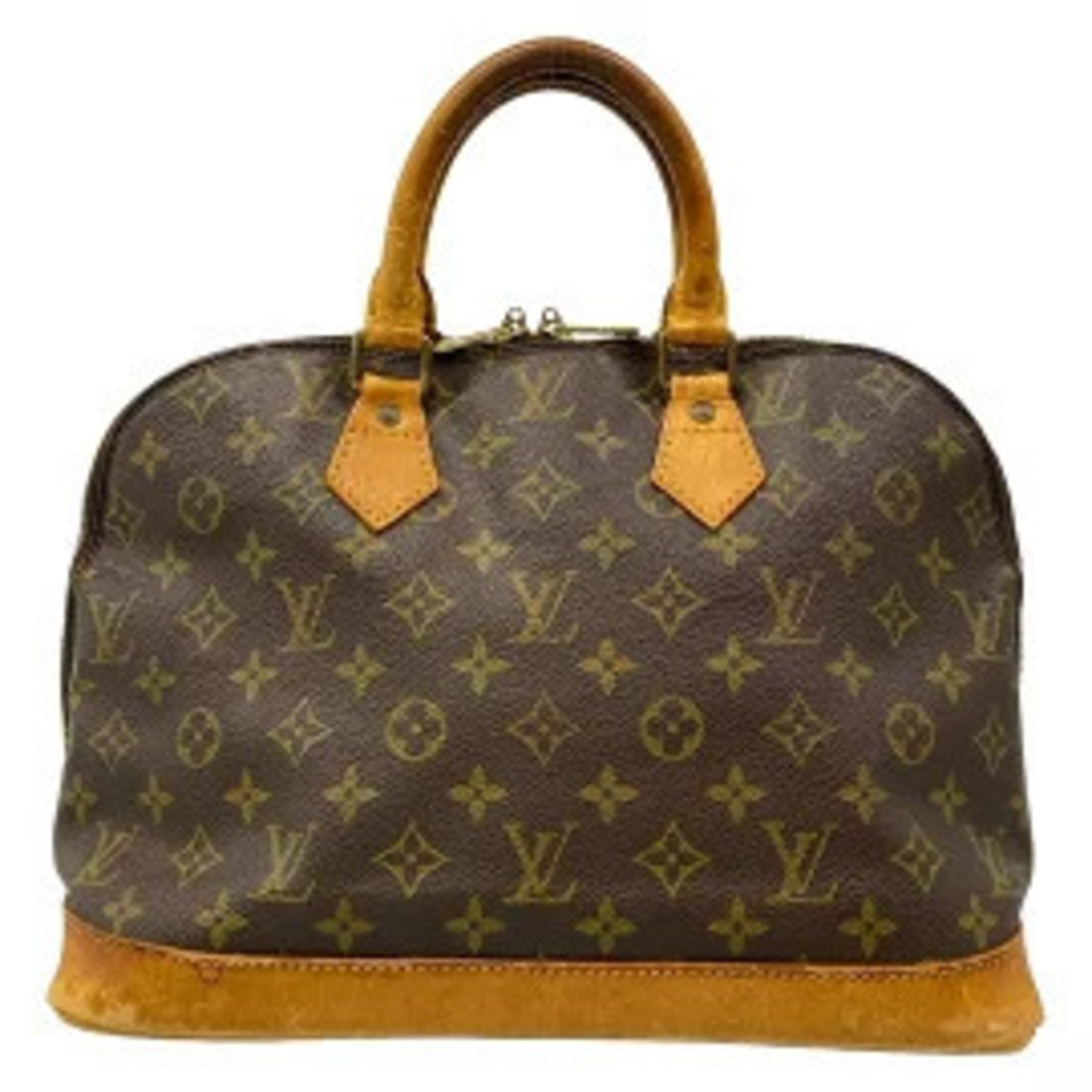 Louis Vuitton Alma Top Handle Bag Leather Brown